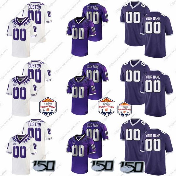 

custom ncaa tcu horned frogs college football jerseys boozer brooks carroll cooks jr. hodge hodges kerr lingard marcheselli obiazor quintana, Black