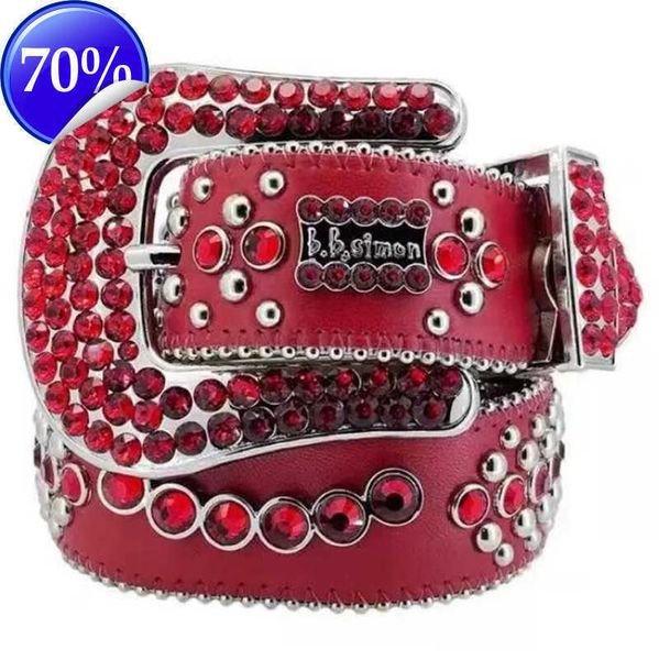 

1designer bb belt simon belts for men women shiny diamond on black blue white multicolour with bling rhinestones as giftdq, Blue;gray