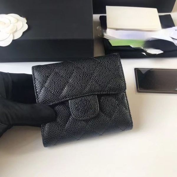 

cc bag wallet designer women wallet purse card holder woman wallets small wallet black mini wallet classic quilted fashion leather caviar sh, Red;black