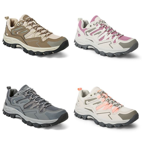 

running shoes low mesh men woman gray purple pink brown trainers couple sneakers non-slip breathable color4