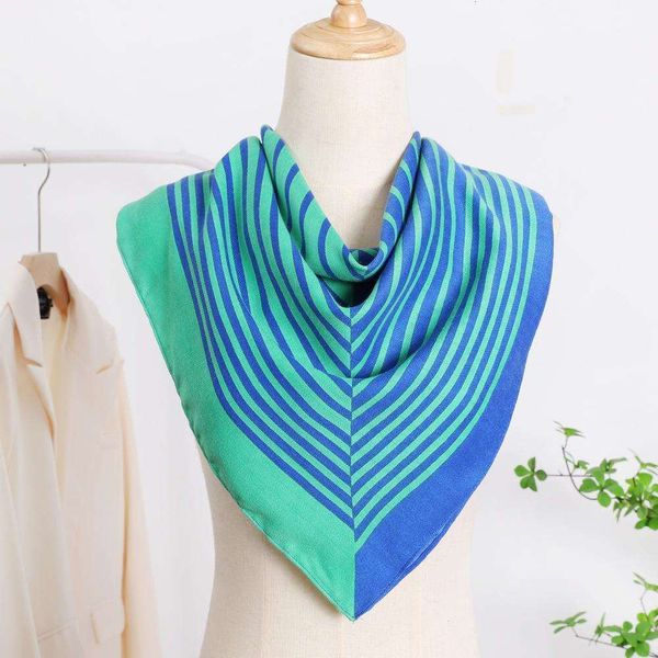 

autumn and winter style herringbone striped printed scarf womens high grade shawl fashionable elegant small, Blue;gray