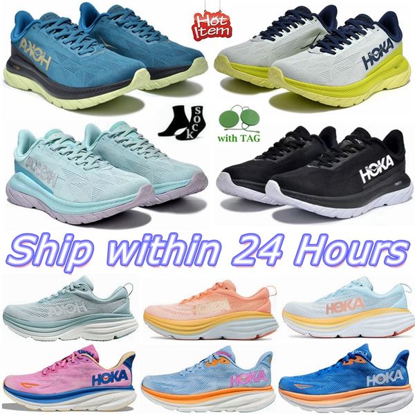 

hoka clifton 9 8 one one running shoes hokas bondi 8 carbon 2 women men low mesh trainers triple white black people on cloud kawana sports s
