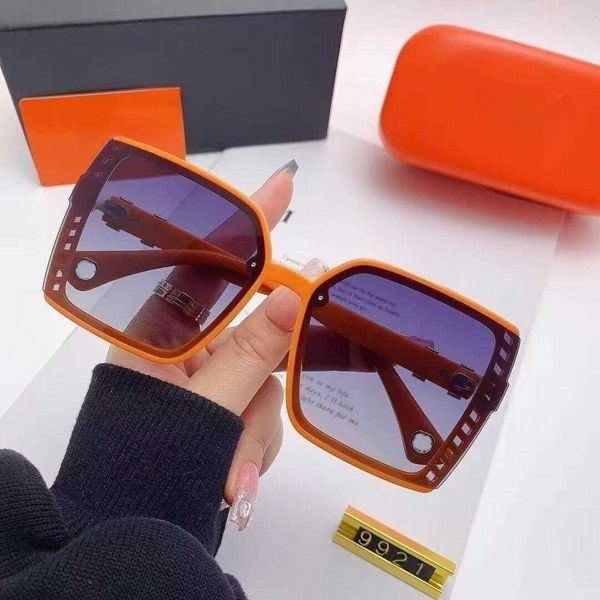 

luxury brand sunglasses women's new large frame anti-uv round face fashion outdoor driving glasses, White;black