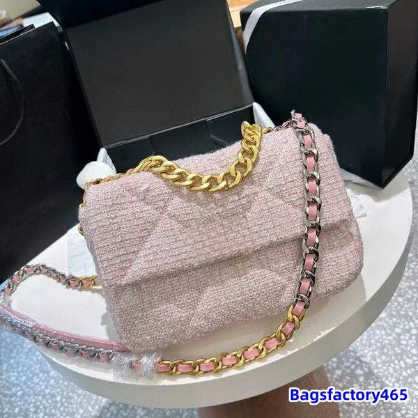

fashion women handbag luxury designer leather bags wool quilted double flap chain shoulder bag 25cm spring and autumn new handbag crossbody