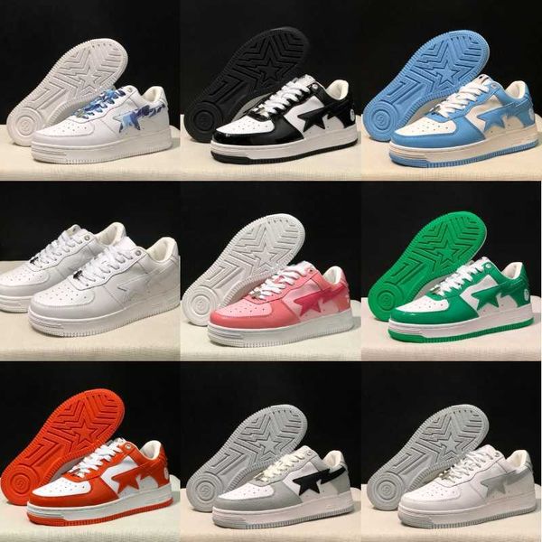 

a bathing ape sk8 men women casual shoes sta low abc camo stars white black green red yellow sneakers