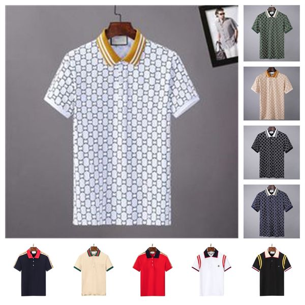 

168mens polo shirt designer polos shirts for man fashion focus embroidery snake garter little bees printing pattern clothes clothing tee bla, White;black