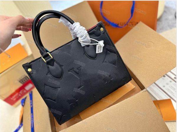 

classic luxury handbag genuine leather designer bag women shouder crossbody bags the tote bag women totes fashion large capacity embossing l