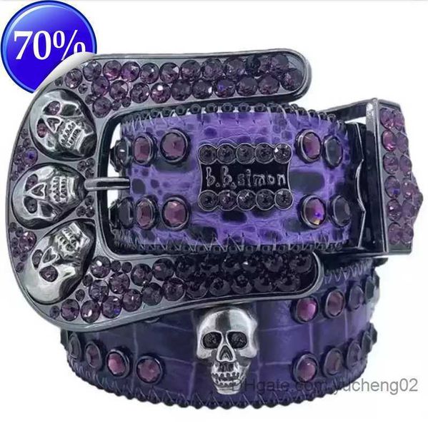 

1designer 2023 bb belt simon belts for men women shiny diamond belt black on black blue white multicolour with bling rhinestones as gift yuc, Blue;gray