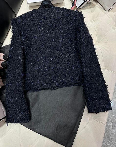 

chan 2023 new jacket designer jacket women winter jacket women jacket tassel designer fashion camellia chains tweed jacket black coat cardig, Black;brown