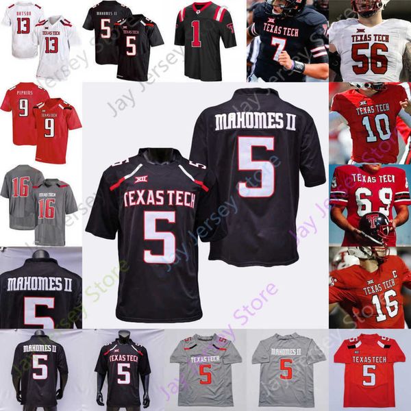 

texas tech ttu patrick football jersey college patrick mahomes ii donovan smith tahj brooks jerand bradley loic fouonji blidi merriweather w, Black;red