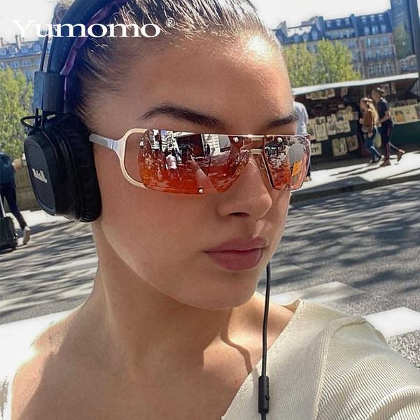 

Fashion Designer Cool sunglasses 2022 New Y2K Small Frame Frameless Trimmed Sunglasses Oval Street Photo Hot