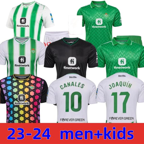 

23 24 real betis soccer jerseys camarasa juanmi victor ruiz manga corta futbol shirt 2023 b.iglesias goalkeeper joaquin william canales men, Black;yellow