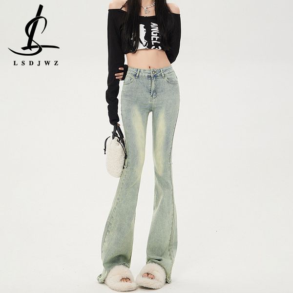 

womens jeans flare woman high waist denim y2k pants streetwear korean fashion straight leg female clothing vintage 230826, Blue