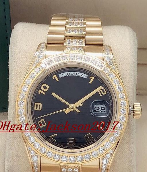 

41mm men's automatic mechanical watch mens diamond watches day-date men stainless steel buckle sport waterproof fashion wristwatch man, Slivery;brown