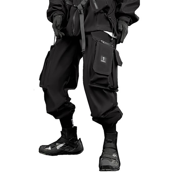 

men's pants streetwear techwear urban joggers for men 230826, Black