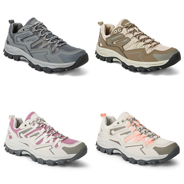 

running shoes mesh non-slip men woman gray purple pink brown trainers outdoor sneakers breathable color4 hiking