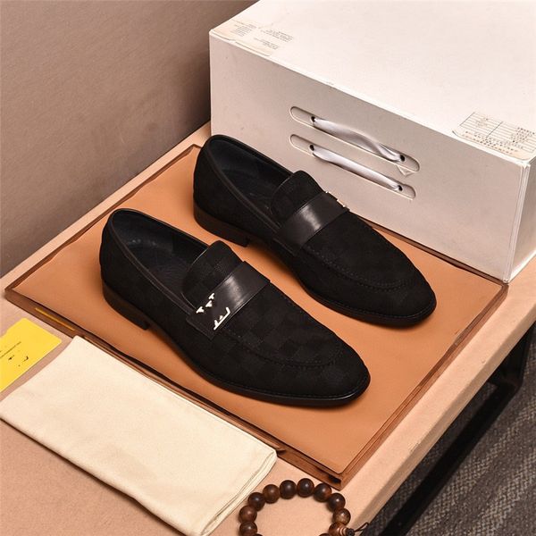 

2023 fashion pointed toe designer dress shoes men loafers patent leather oxford shoes for men formal mariage wedding shoes party flats, Black