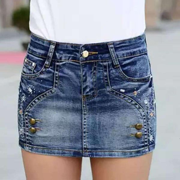 

spring womens cowboys buttocks short skirt large skinny fake two piece anti exposure, Black