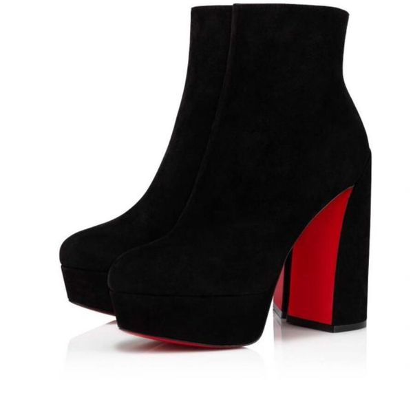 

winter luxury eleonor women ankle boots black calf leather redbotto boot pointed toe stiletto heel lady booties party wedding eu35-43,origin