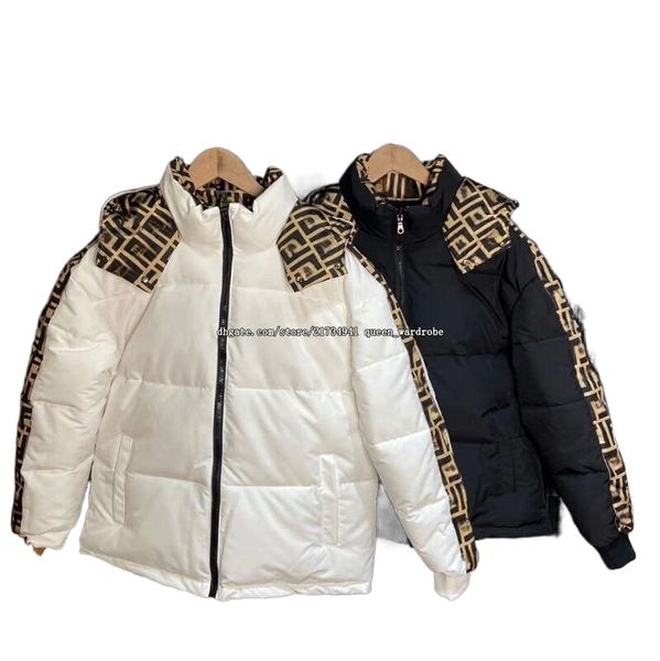 

designer coat designer jacket warm parker mens white cotton jacket womens ff letter clothing luxury coat one-sided trench coat winter ashion, Black;brown