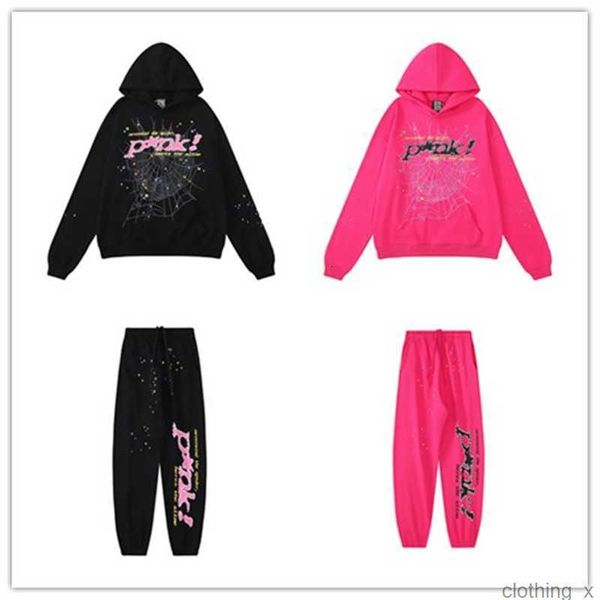 

suprem off white hoodie spider hoodie tracksuit pink sp5der 55555 cotton comfortable womens clothing tracksuits brands sportswear, Black