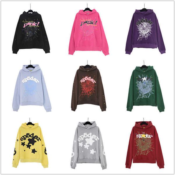 

23ss hip-hop bubble hair letter 5555555 printed sweater hoodie trend, Black