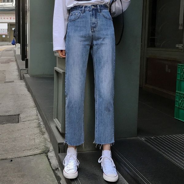 

women's jeans 2023 casual fashion jean slim simple female 230826, Blue