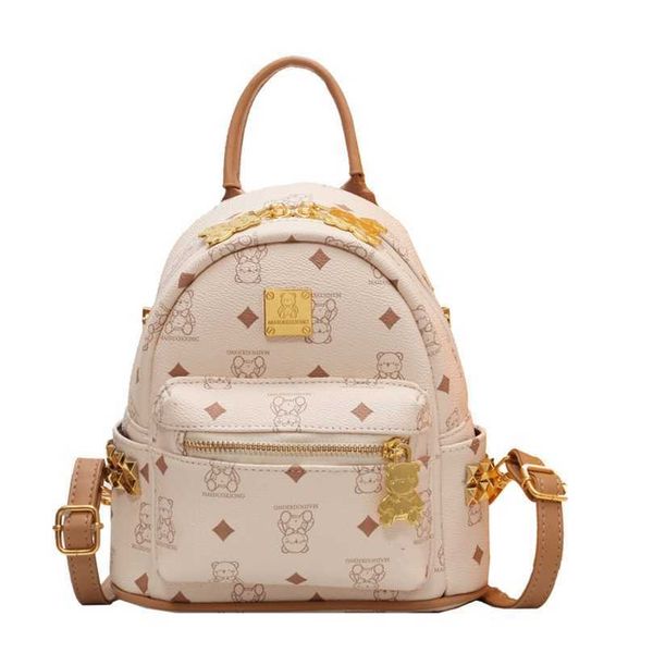 

school bags purses women's 2023 new printed little bear mini backpack with foreign style korean live broadcast network red women's