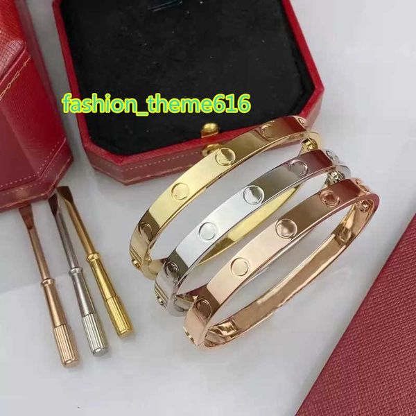 

designer bracelet titanium steel bracelets designer for women silver gold screw screwdriver nail bangle bracelet women men love bracelet ban, Black