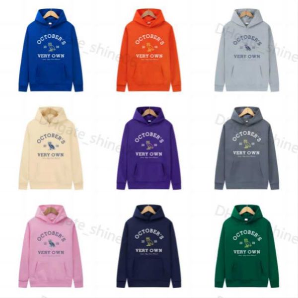 

fashion men's hoodies women autumn ovo long sleeve patchwork hoodie sweatshirts fleece streetwear haruku hip hop sudaderas hombre brand, Black