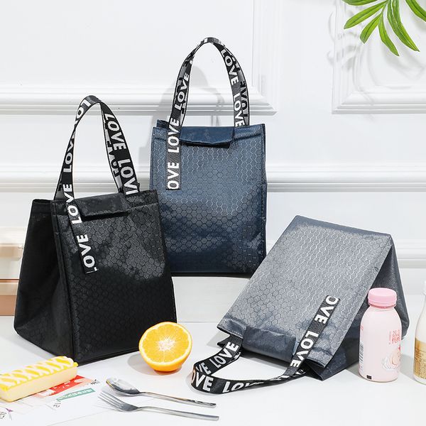 

ice packs isothermic bags portable lunch box thermal bag large capacity picnic work food insulated cooler tote bento storage for women squar