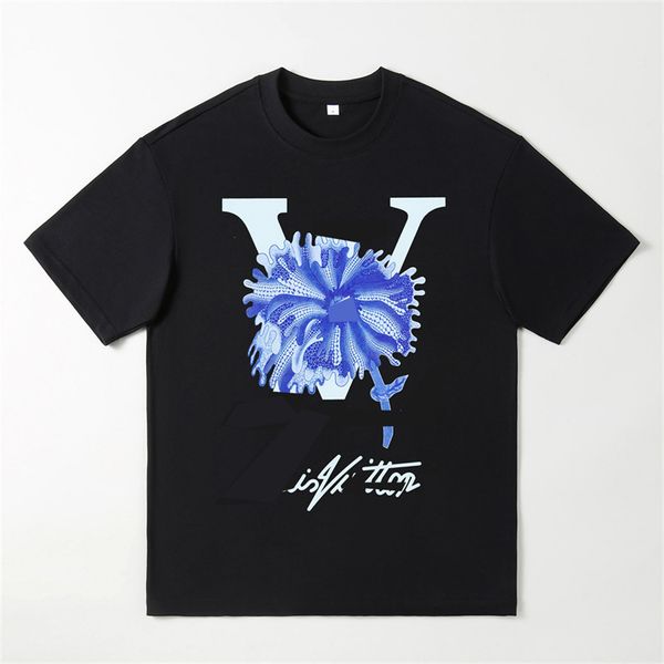 

2023 new men's t-shirt designer t-shirt couples with short sleeve loose version of letters and a variety of patterns to pick and order, White;black