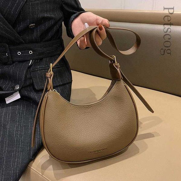 

vintage handbags for women 2023 half-moon zipper casual crossbody bag female simple design ladies fashion solid shoulder bags