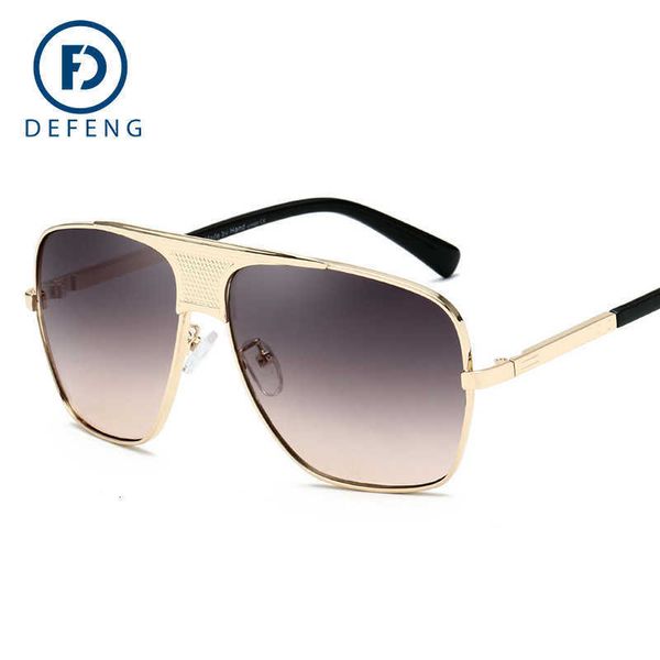 

fashion designer cool sunglasses defeng 17005 men's metal sunglasses large frame toad mirror, Silver