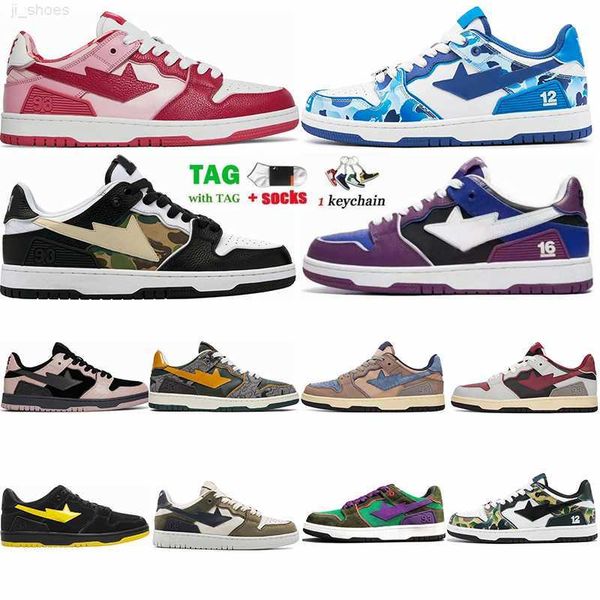 

sta sk8 designer shoes abc camo red black electric yellow triple white leather sneaker fashion luxury shoe green grey road star mens womens