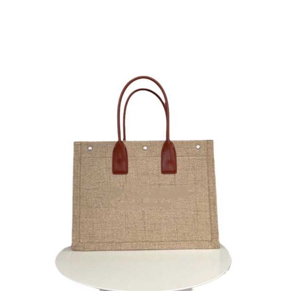 

new handheld high capacity tote bag letter canvas contrast woven shopping bag versatile bag