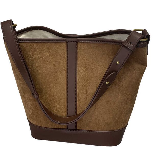 

women's bag autumn/winter new high capacity one shoulder large bag suede panel underarm bag