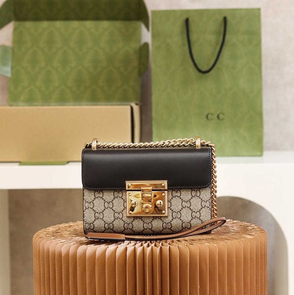 

padlock lock bag single shoulder crossbody chain bag moonlight treasure box small square bag