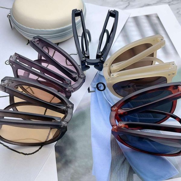 

air cushion folding sunglasses for women high end super light sunblock portable storage men wholesale, White;black