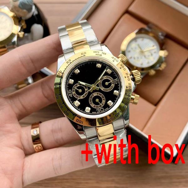 

2023 many of styles men's automatic watch & box stainless steel ceramic bezel multi-dial waterproof luminous classic large adjustable w, Slivery;brown