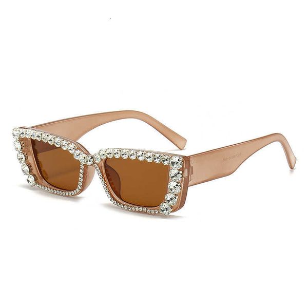 

fashion designer cool sunglasses individualized and trendy for women high-end insets with diamond inlay hip-hop anti blue light glasses, Silver