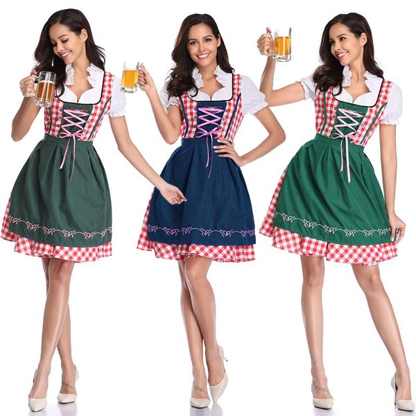 

2023 new beer costume oktoberfest role play fancy dress for women, Black;red