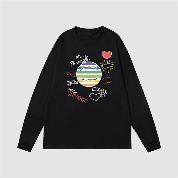 

fashion men's hoodies & sweatshirts 2023 channel luxury designer retro decoration men and women printed letter autumn/winter pullover c, Black