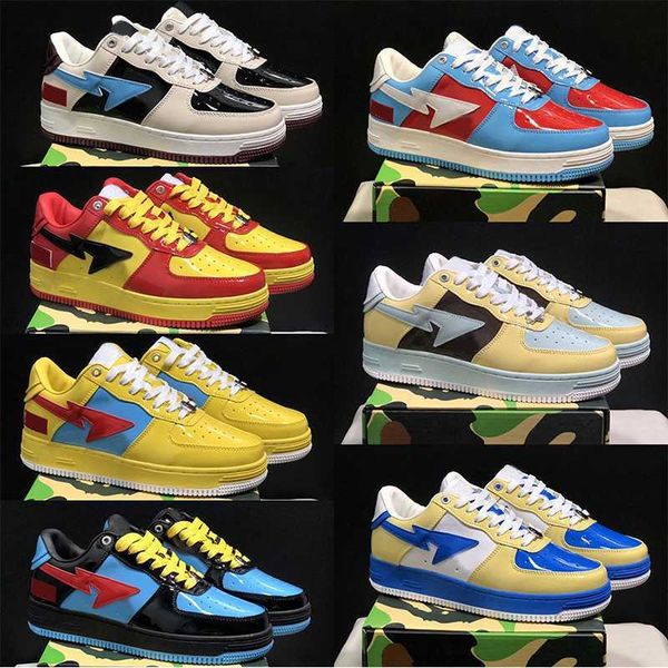 

designer casual shoes mens womens sta sk8 skate men women camouflage low sneakers, Black