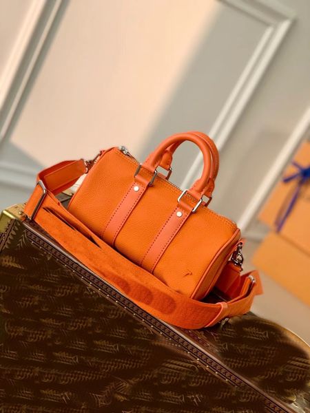 

m81003 gray full leather designer bag fashion ladies bag shoulder crossbody bag luxury keepall xs handbag ladies handbag genuine leather bag