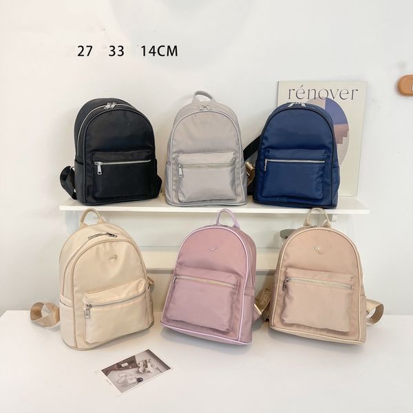 

designer children backpacks fashion kids triangle double shoulder bag 2023 autumn girls nylon casual school backpack s0452