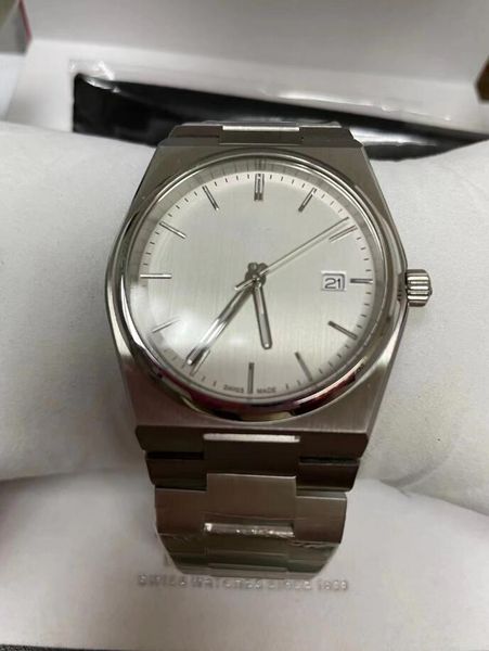 

brand tissoity wristwatches men watches level quartz movement three needles watch 40mm 1853 luxury wrist-watch fashion prx designer business, Slivery;golden