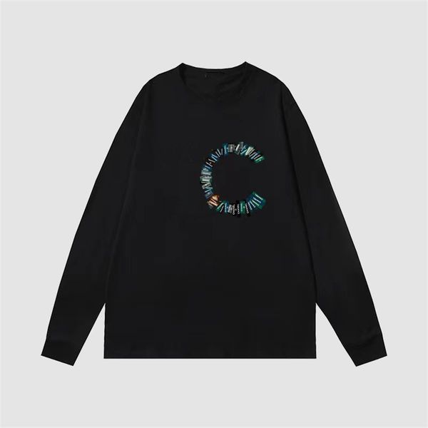 

fashion hooded sweatshirt 2023 channel luxury designer retro decoration men's and women's printed letter autumn/winter pullover ca, Black