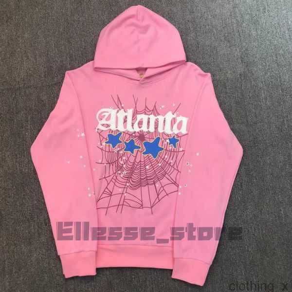 

spider hoodies quality sp5der young thug 555555 angel pullover pink red hoodie hoodye pants men sp5ders graphic printing web sweatshirts e46, Black
