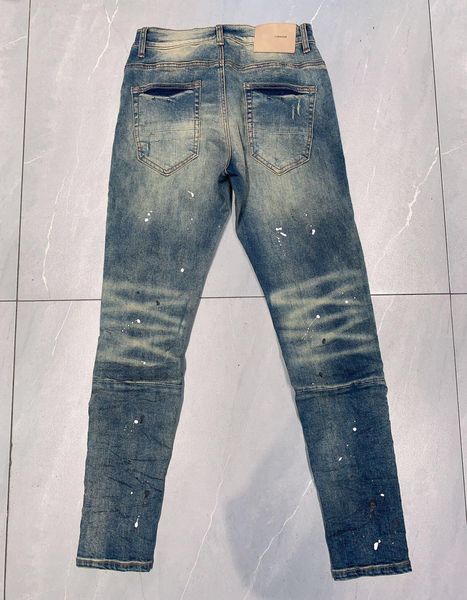 

stylish mens plus size denim trousers with ripped holes ideal for urban casual washed painting styles jeans pants bottoms, Black;brown